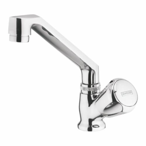 Swan Neck Pillar Cock with Swinging Flat Spout